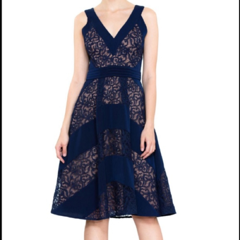 Harlyn Crochet Lace Chevron Dress